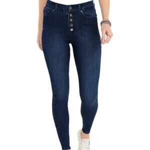 Maurices M Jeans New Button Fly High Rise Limitless Jegging Indigo XXL Short